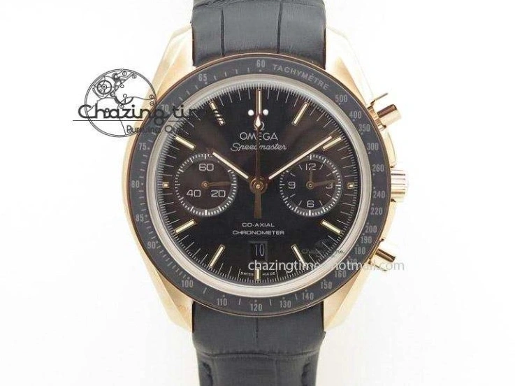 0420 Speedmaster ’57 RG Chrono AXF Best Edition On Black Leather Strap A Colorful 8284